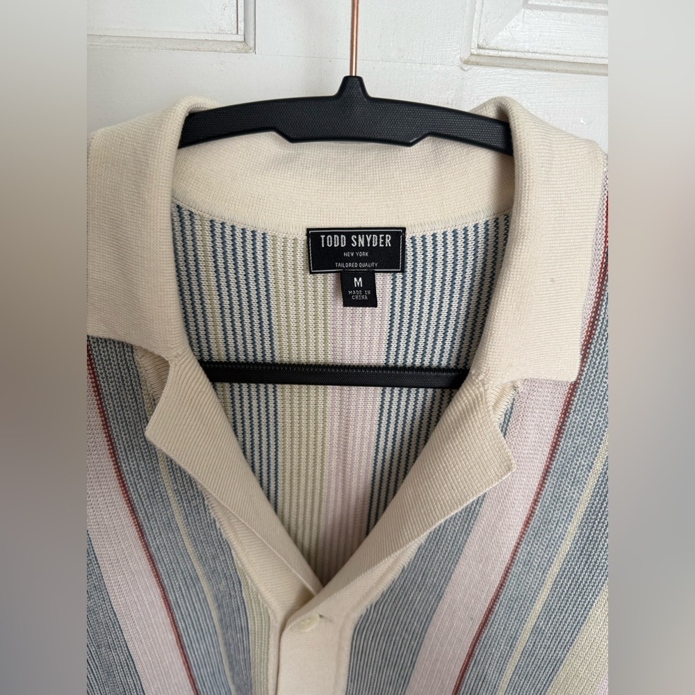 Todd Snyder cotton silk sweater polo - Picture 2 of 3